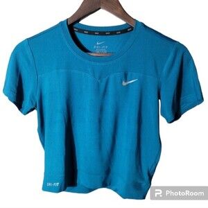 Nike Dri-Fit Teal Blue Athletic Top Short Sleeve Size Large